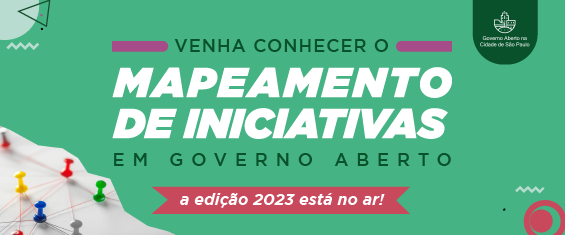 carrossel contendo o chamamento para visualizar a página do mapeamento de iniciativas em Governo Aberto 2023
